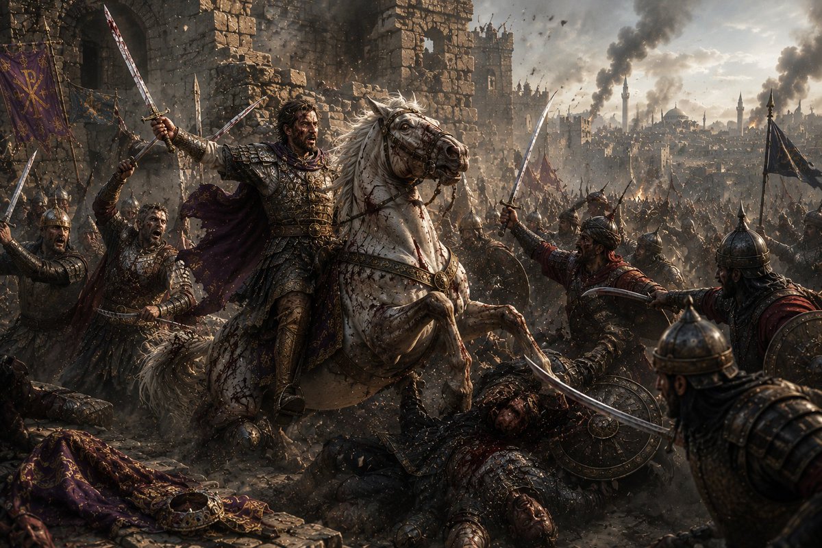 RaymondIbrahim5's tweet photo. Today is the anniversary of the fall of New Rome -- Constantinople. Be sure to watch this brief video I made on it last year:
https://t.co/FFhB7TWaw1 https://t.co/NqxQYia8wa