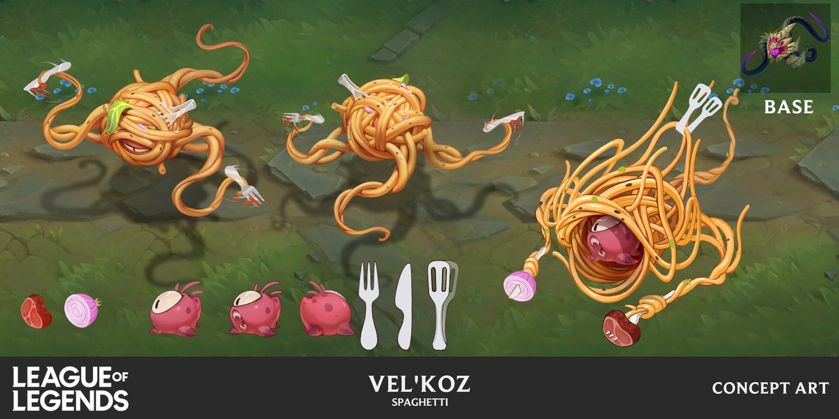 Spideraxe30's tweet photo. Spaghetti alla Vel'Koz Concept Art by Aifan IF https://t.co/z1HWi8vVCo https://t.co/w0Fn4Dtnew