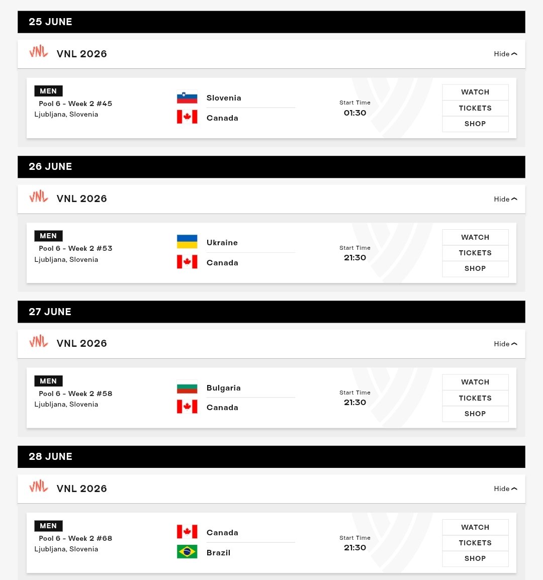 forelser_'s tweet photo. 📌  The Maple Volleys' VNL 2026 Schedule 🏐🇨🇦 https://t.co/IbZ5FOfvPz