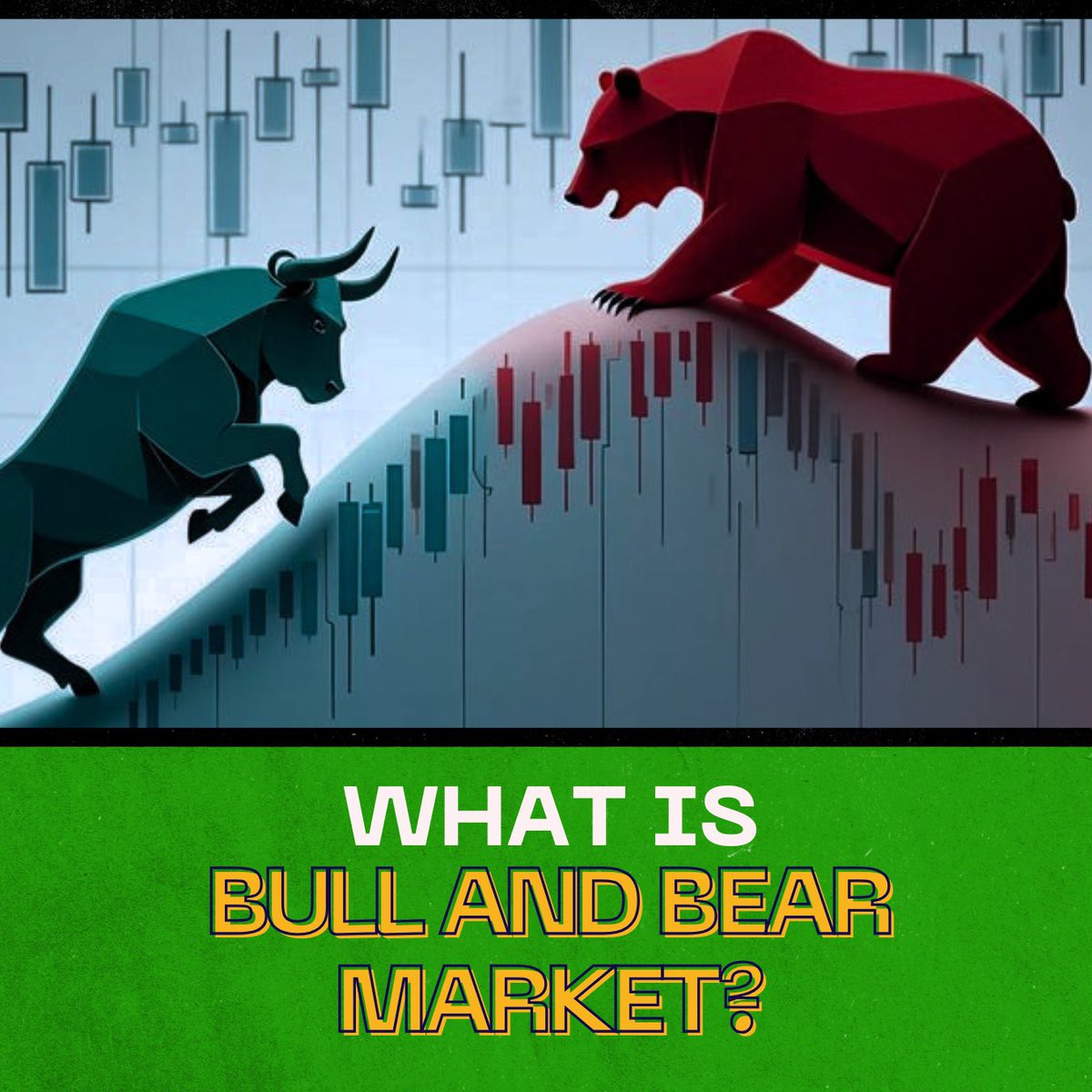 Cryptopedea's tweet photo. What is a Bull Market &amp; Bear Market? 📈📉

Bull Market = prices are going up, people are confident, buying increases.

Bear Market = prices are falling, fear spreads, selling increases.

Simple way to understand it:
Bull = optimism
Bear = fear

Both phases are normal in crypto. https://t.co/gu0nmMIv8y