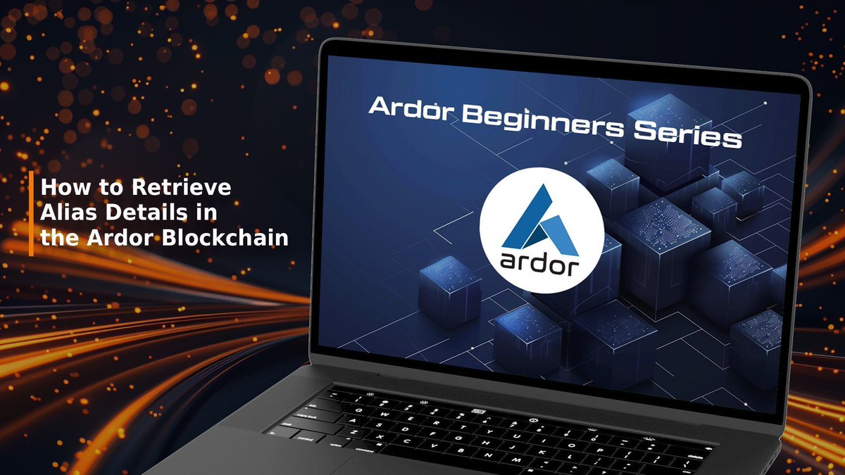 ArdorPlatform's tweet photo. 🚀 Welcome back to the #ArdorBeginners Series! 💻

Find out how to retrieve Alias details in the #Ardor #blockchain and check what data an alias points to. 🏷️ 🔗

📹 Video: https://t.co/RieZIRXFvP 
🗣️ Forum: https://t.co/5JxiwazJY4 https://t.co/TCvHHjq0oc
