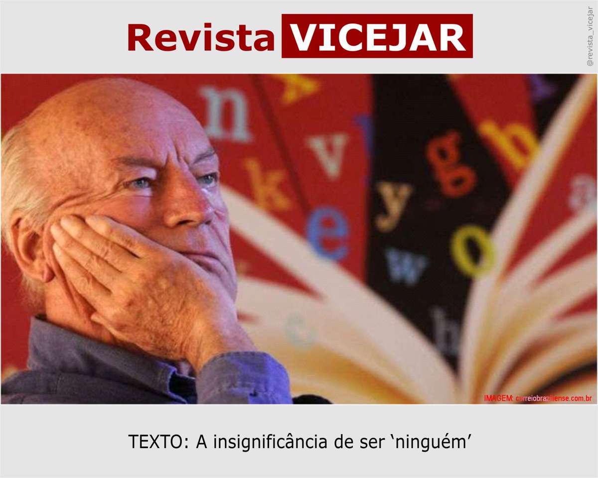 RVicejar's tweet photo. A INSIGNIFICÂNCIA DE SER ‘NINGUÉM’
.
“São ignorados como pessoas, mas vistos como objetos a serviço de inúmeros interesses, abrangendo as áreas política e econômica, além das diversas crenças.”
( TEXTO: Paulo Cesar Paschoalini )
.
Para ler na íntegra:
https://t.co/Q86jBOa2qj https://t.co/h13ItZ4T8e