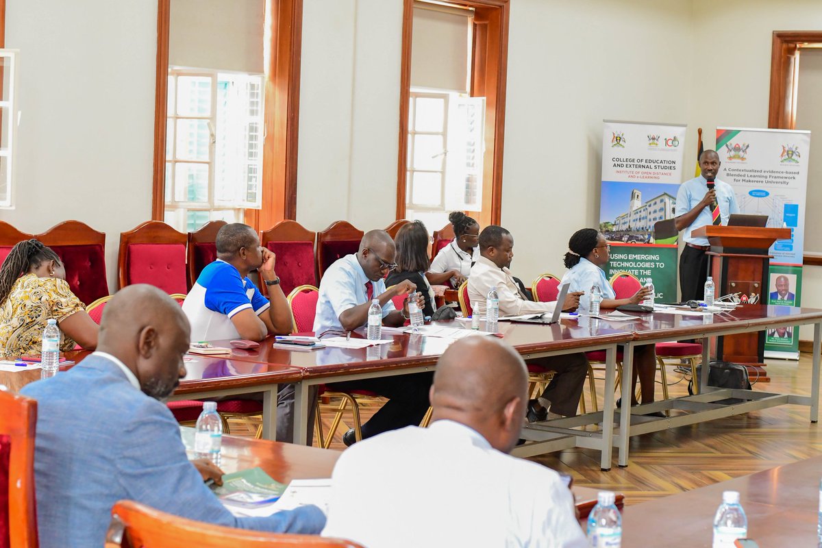 MaKCEES's tweet photo. 28/05/2026: Dissemination workshop at @Makerere, Dr. Arthur Mugisha, Principal Investigator (P.I.) highlights that the project findings position Blended Learning (BL) as a strategic opportunity for enhancing quality, access &amp; innovation within Uganda's higher education sector. https://t.co/fZ1MniEOFM