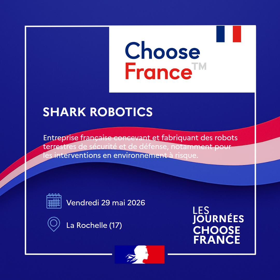 Prefet17's tweet photo. 🇫🇷#ChooseFrance | Dans le cadre des Journées Choose France, découvrez les coulisses de l'entreprise @SharkRobotics  en #CharenteMaritime.  

📢Pour en savoir plus et s'inscrire, utilisez le formulaire en ligne 👉 https://t.co/0Fitr4JNvj.

🤔Pour connaître les autres entreprises à découvrir en #NouvelleAquitaine, rendez-vous sur le site de la préfecture de région > https://t.co/4F4wb4zn5w.