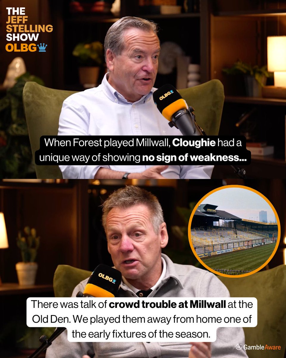 OLBG's tweet photo. When Brian Clough made Nottingham Forest WALK to Millwall's ground 😅

Brian Clough doing Brian Clough things 🤣

Watch Pearce's full episode on The @JeffStelling Show on @OLBG's YouTube channel NOW 📺 https://t.co/dVLSjrSLEI