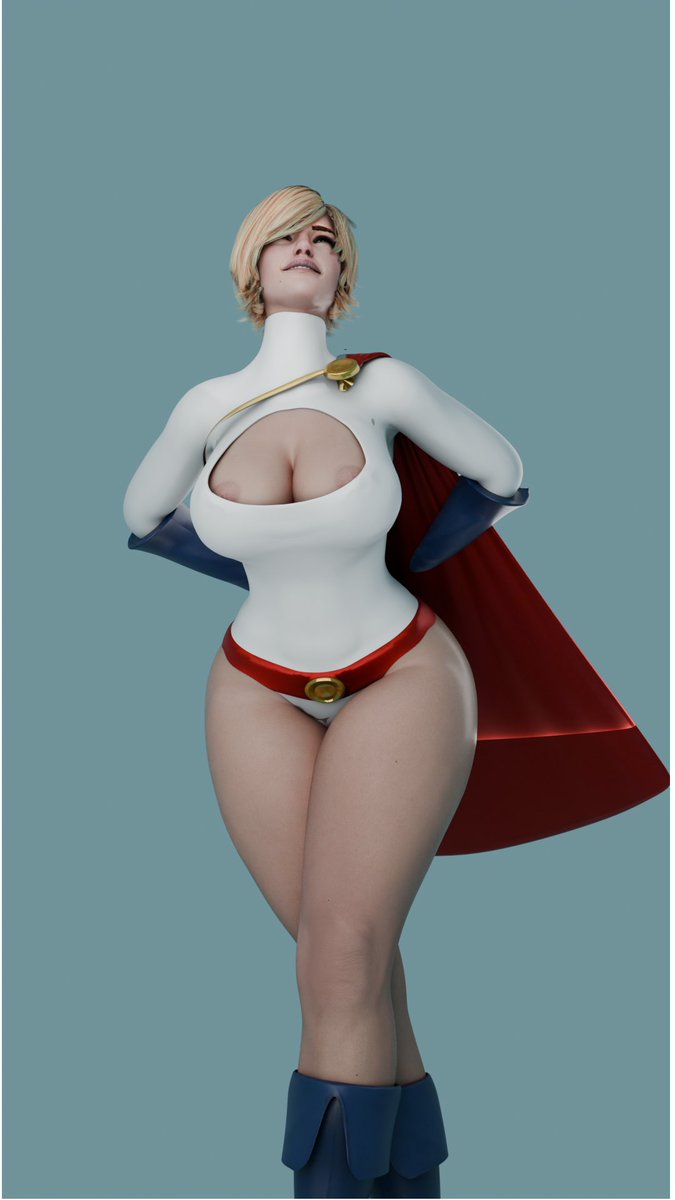 SleepinGiant2's tweet photo. tried to do the @MissFaves pose 

shantae by scrag boy 
and Power girl by @Pjorn_Enjoyer based on General Butch https://t.co/9xGI9IqCWY