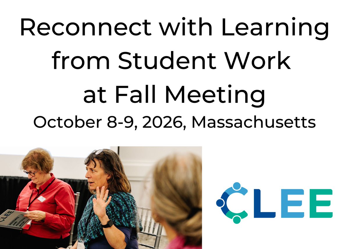 LeadforEquity's tweet photo. Learning from Student Work remains one of the most important practices for improving instruction because it grounds improvement evidence from classrooms, not assumptions about learning.

Share student work at Fall Meeting for a discounted registration.
https://t.co/mZmQIFYyRZ https://t.co/fUfOY6m6c1