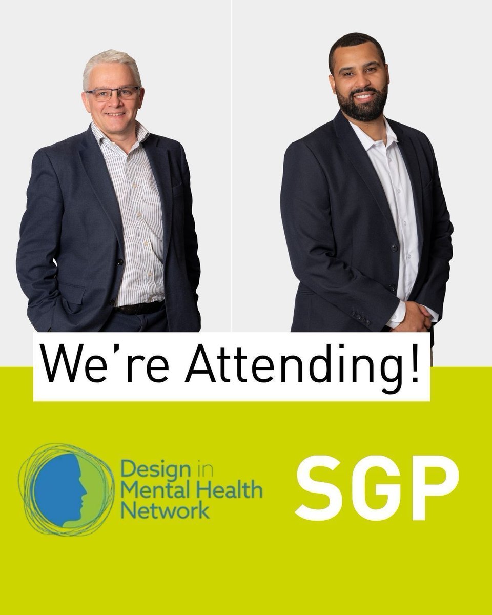 sgpllp's tweet photo. We’re attending the Design in Mental Health Conference, Exhibition and Awards next week. The annual event dedicated to advancing good design in mental health settings. 

#SGPEvent #SGP #MentalHealthConference @DIMH_event #SGPHealthcare https://t.co/5fwVn9IBFs