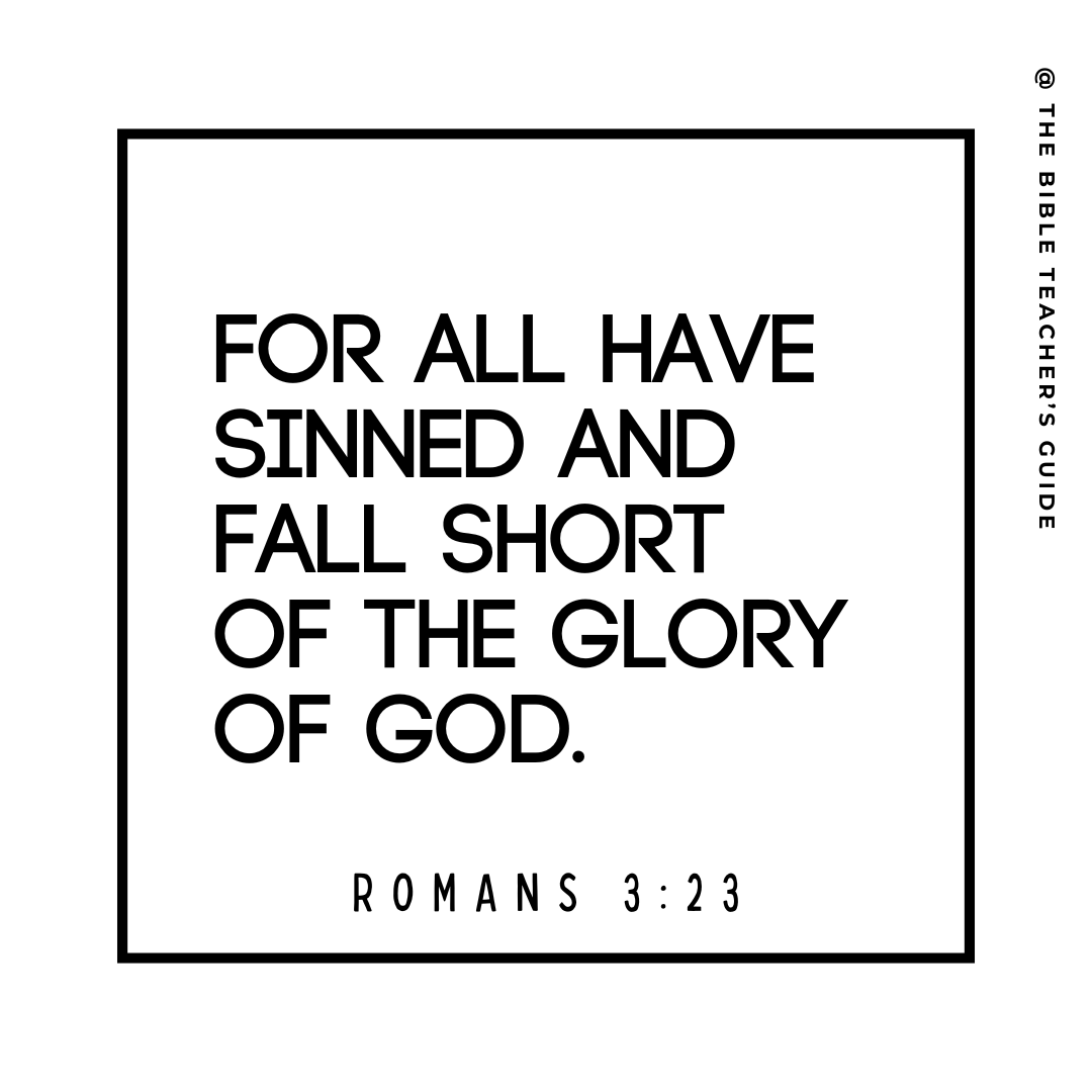 pgregbrown's tweet photo. For all have sinned and fall short of the glory of God.

Romans 3:23

#thebibleteachersguide #bestbiblestudy #spiritualformation #spiritualgrowth #scripture #bibleverses #christianlife #faithjourney #christianinspo https://t.co/LYAdx8o1m7