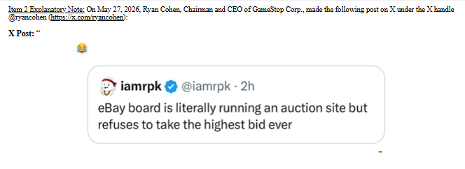 iamrpk's tweet photo. New GameStop 425 Filing dropped.

I'm in. https://t.co/WciFDMesct