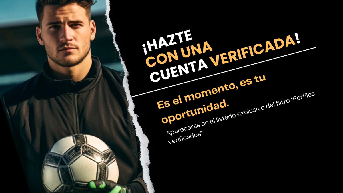MakeClubApp's tweet photo. Siéntete como un profesional. Sé un profesional. #Verificate

#Futbol #Fichajes https://t.co/Ngc2SNOUIA