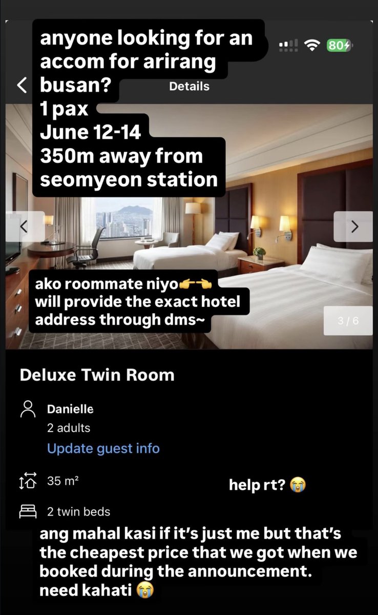 D_anpanman's tweet photo. lf: a roommate for arirang busan🥹
- preferably filo din
- or if may space sa accom niyo pwede niyo ba ko ampunin? 👉👈🥹 will def. pay

 dm if inch https://t.co/i5jMv9pGl7