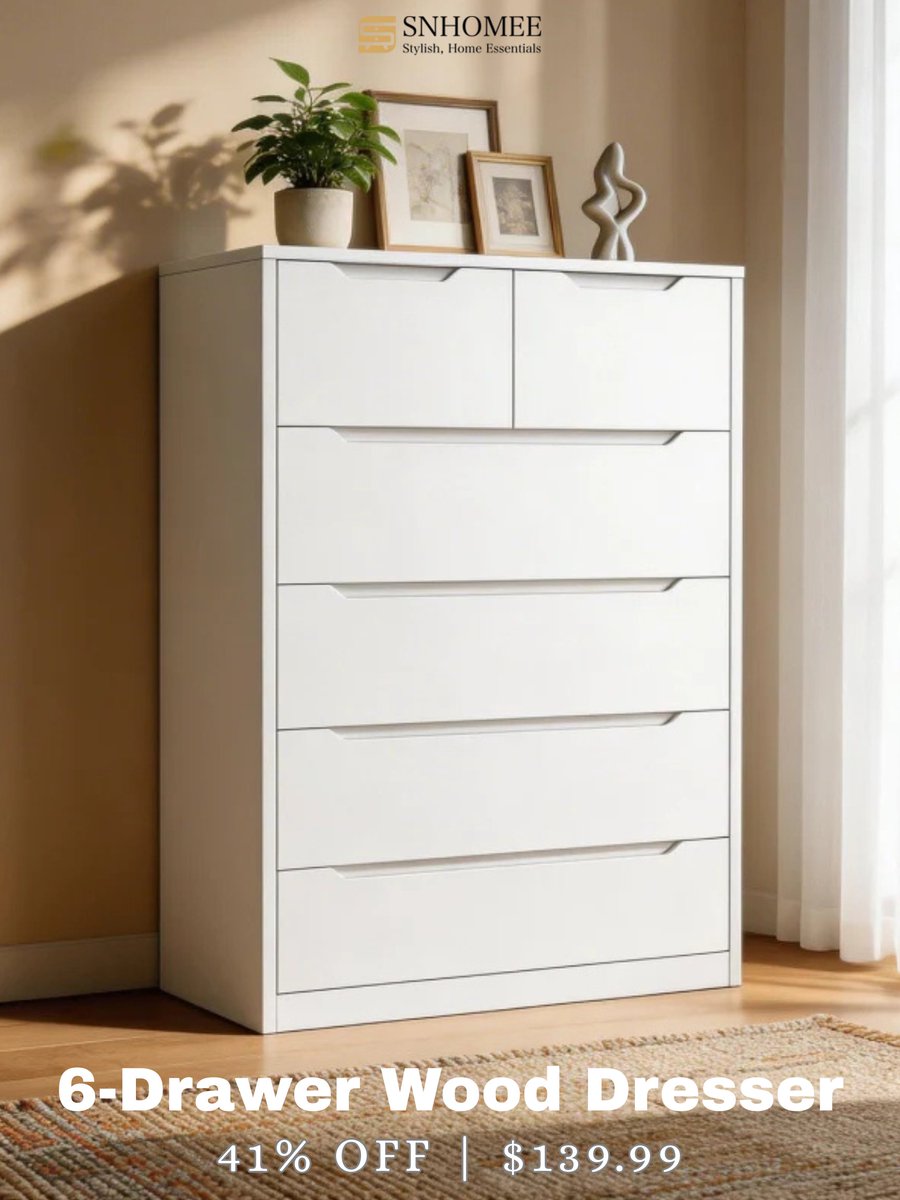 snhomee's tweet photo. Style that works, storage that fits 🖤
This 6-drawer modern dresser combines timeless design, spacious storage, and versatile function for every room in your home.
https://t.co/LWwqC98P9T
.
.
#flashsale #memberday #sleep #ModernFurniture  #furniture #furnituretrends #dresser https://t.co/EnuMvpP61W
