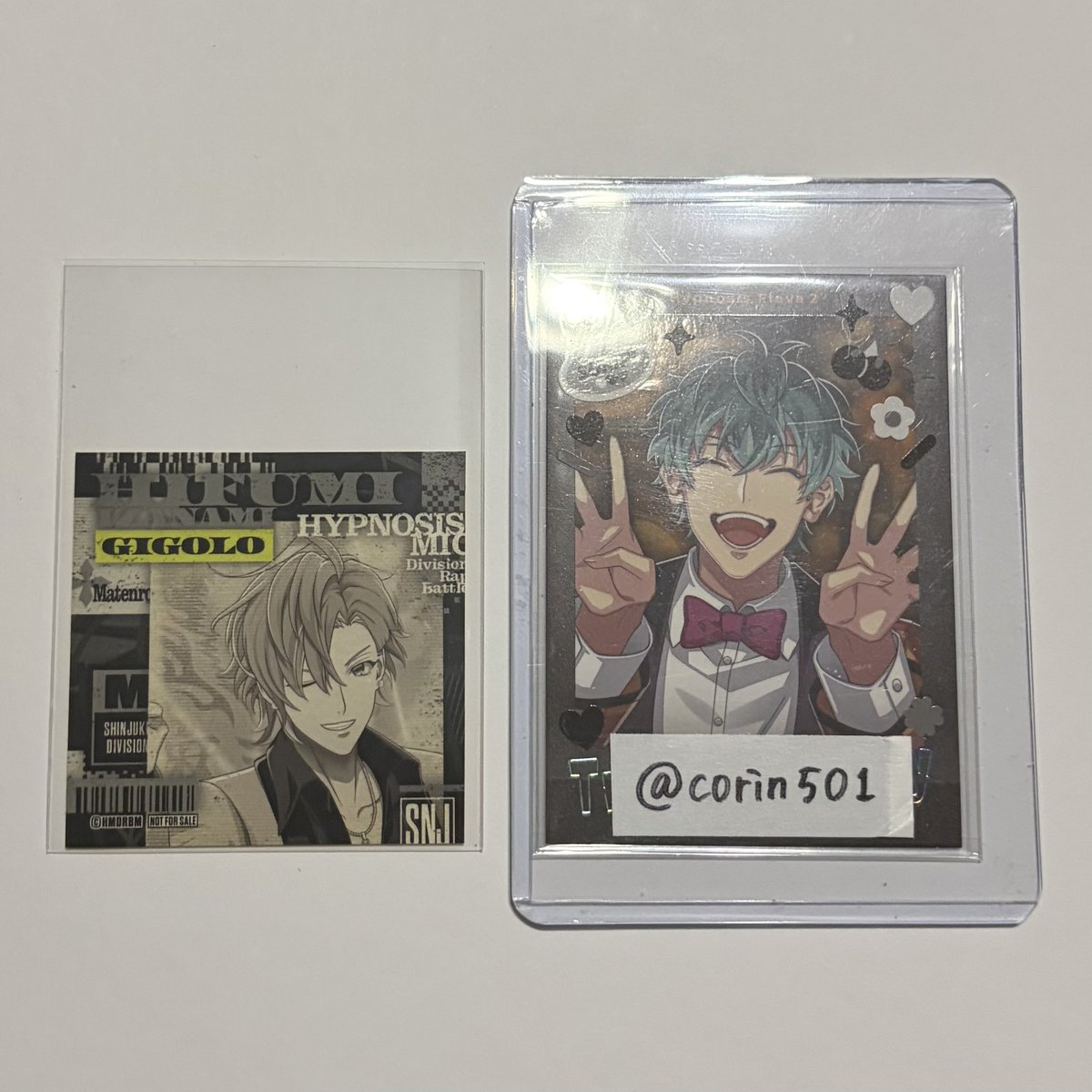 corin501's tweet photo. ヒプノシスマイク　ヒプマイ　ヒプムビ　アニメイト　特典　ステッカー

【譲】一二三

【求】簓

郵送交換
または
5/30(土)大阪(梅田)手渡し
(お昼頃のお時間帯のみ)

お気軽にお声がけください！ https://t.co/n0plfPoNaU