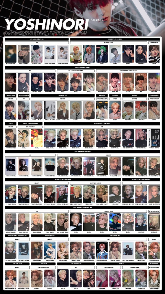 yoshi full non-album template」 p. 5-8/9 TREASURE YOSHI PHOTOCARD