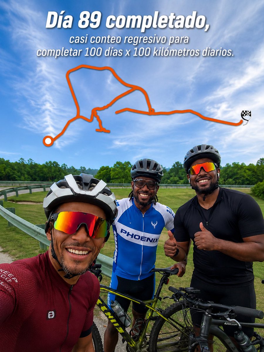kilometrerobne1's tweet photo. El cielo es el límite día 89 recorrido de 100 km diarios ya completado y casi conteo regresivo, #revistadeportiva @MisterDeportes @JCMorel15 @ManuelAcevedo01 @Rickyherdez mis fieles @LetterEspinal @RuedaPedal @raudyhuber a Dios la gloria por lo logrado al día de hoy, BD a todos. https://t.co/2Ik33LBpiu