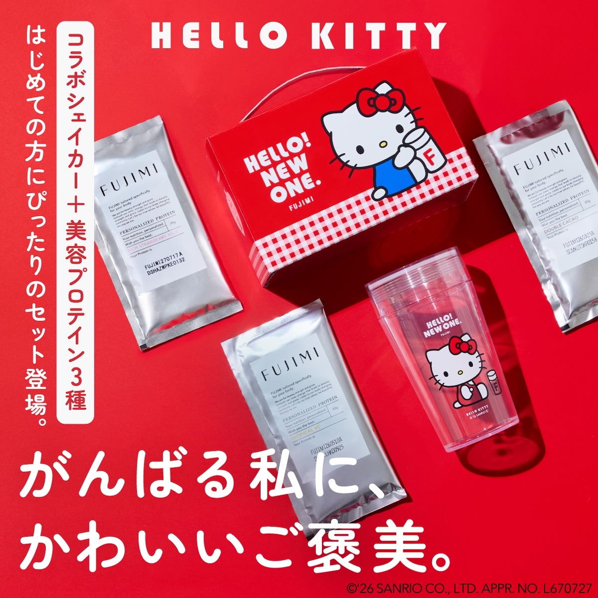 HELLO KITTY × FUJIMI／ ハローキティのシェイカーが可愛い❤️ FUJIMI