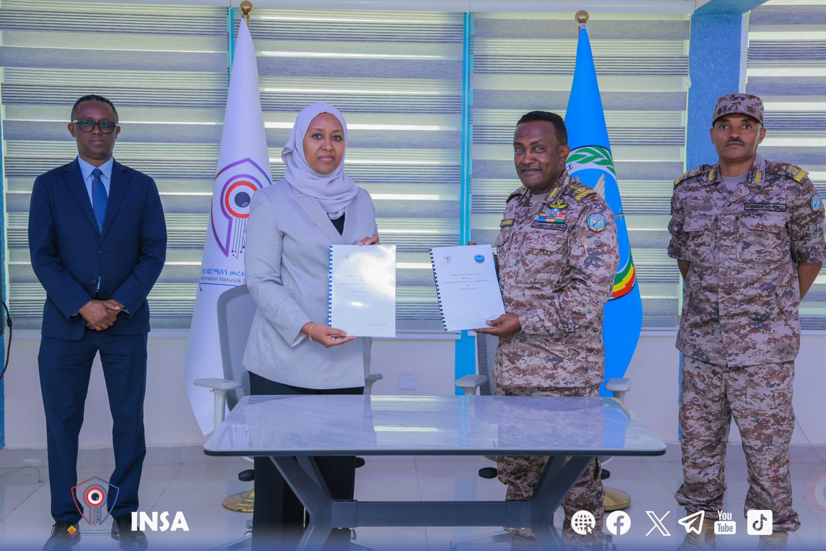 INSAEthio's tweet photo. INSA and the Ethiopian Air Force signed an MoU to strengthen collaboration in drone technology, aerospace innovation, and defense capabilities.
https://t.co/6iyZB0CONA https://t.co/DIAFR8kKi6