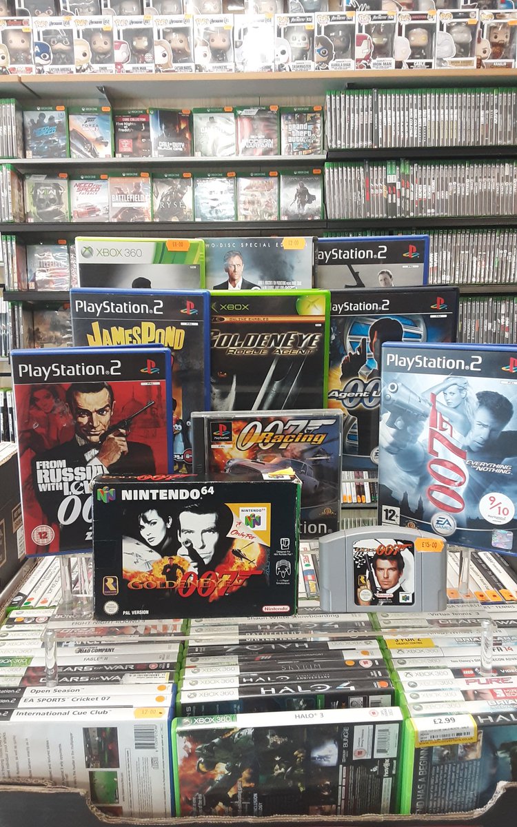 GameSmartB25's tweet photo. With the new #JamesBond game out now, we take a look back at some of his older, iconic titles. All available at Game Smart!

#007 #retro #gaming #gamerlife https://t.co/7ThrgzKDIU