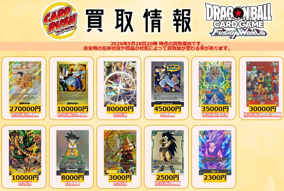 ドラゴンボールフュージョンワール 🐲買取情報🐲 🔥ゴジータ：BR