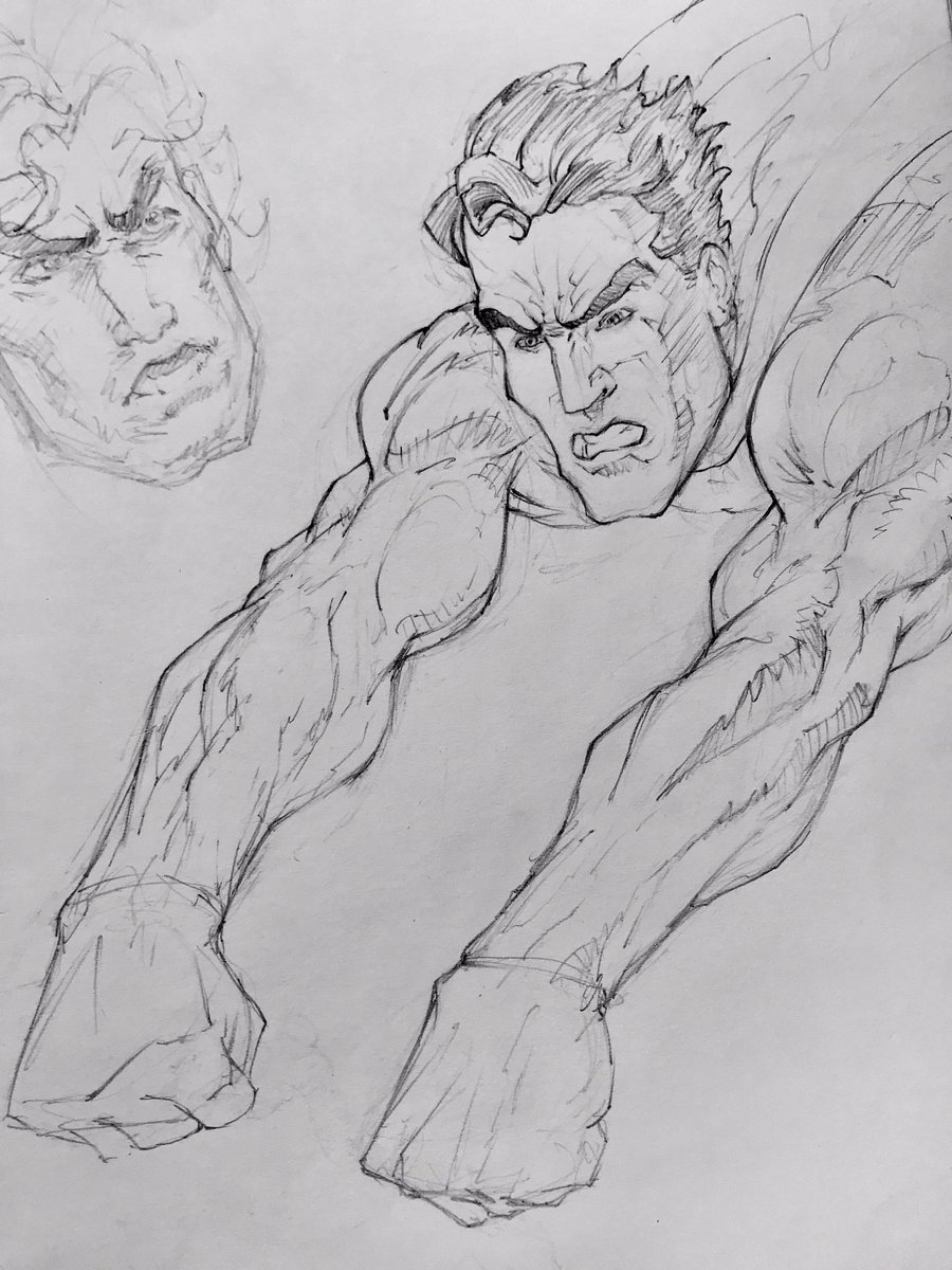 CalebCo13's tweet photo. Comic art sketchbook- SUPERMAN https://t.co/OKdqVKRoVp
