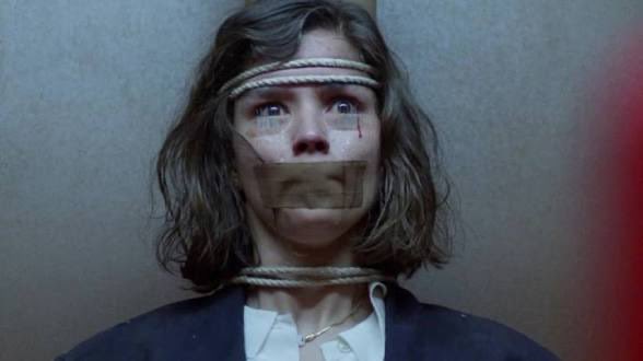 horror_80s's tweet photo. The iconic “needles taped under the eyes” in Dario Argento’s OPERA originated from his dismay at audience members closing their eyes during gore scenes in his films. He quipped about forcing them to watch, and it became a key element in the film. https://t.co/WOFFzM5bM6