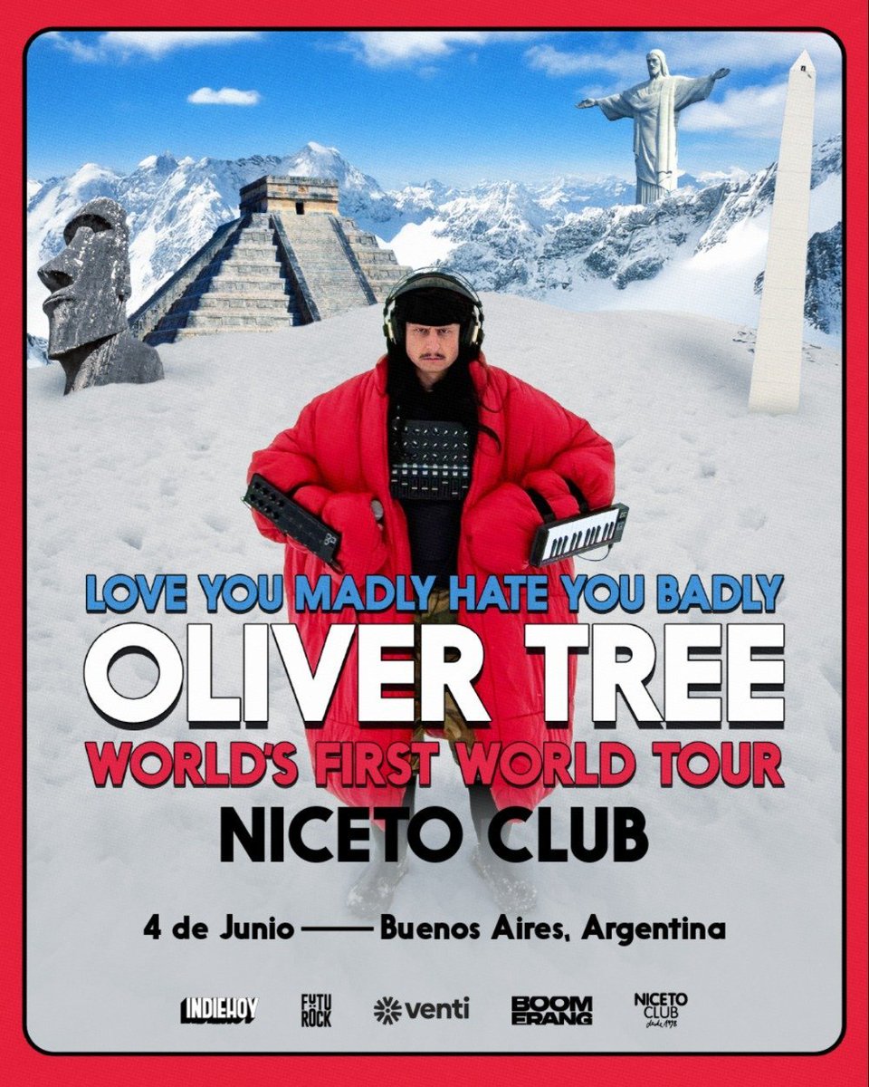 RockAndWorkOK's tweet photo. ⌚️ #HORARIOS - OLIVER TREE
📍 Niceto Club
🗓️ 4/6

🕗 20:00hs apertura de puertas
🕣 20:30hs SuperComputer 🇺🇸
🕘 21:00hs Oliver Tree 🇺🇸

🎫 Entradas agotadas https://t.co/BY8C9820i2