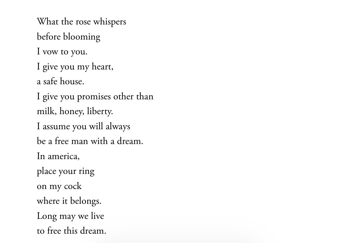 chenchenwrites's tweet photo. They don’t know
we are becoming powerful.
Every time we kiss
we confirm the new world coming.

*

sharing this gorgeous poem by Essex Hemphill as part of my Pride Month celebration— https://t.co/2L7i1HoxY5