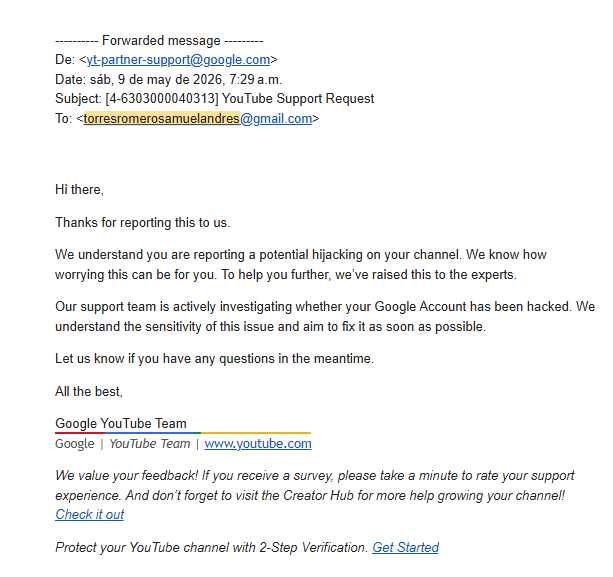 Odibros_'s tweet photo. We submitted countless support tickets and tried contacting @Google  and @YouTubeCreators  through every possible channel, but we NEVER received any response regarding our case. https://t.co/LXTce9WKOJ