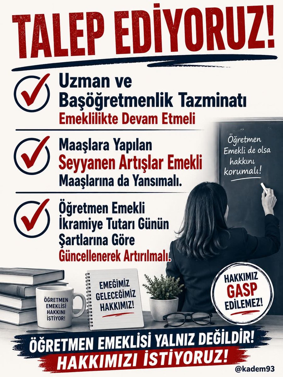 ogretmensitemiz's tweet photo. HERKES BİRGÜN EMEKLİ OLACAK!
Bana ne! DEMEYİN👇 https://t.co/hpYcgyQXe2