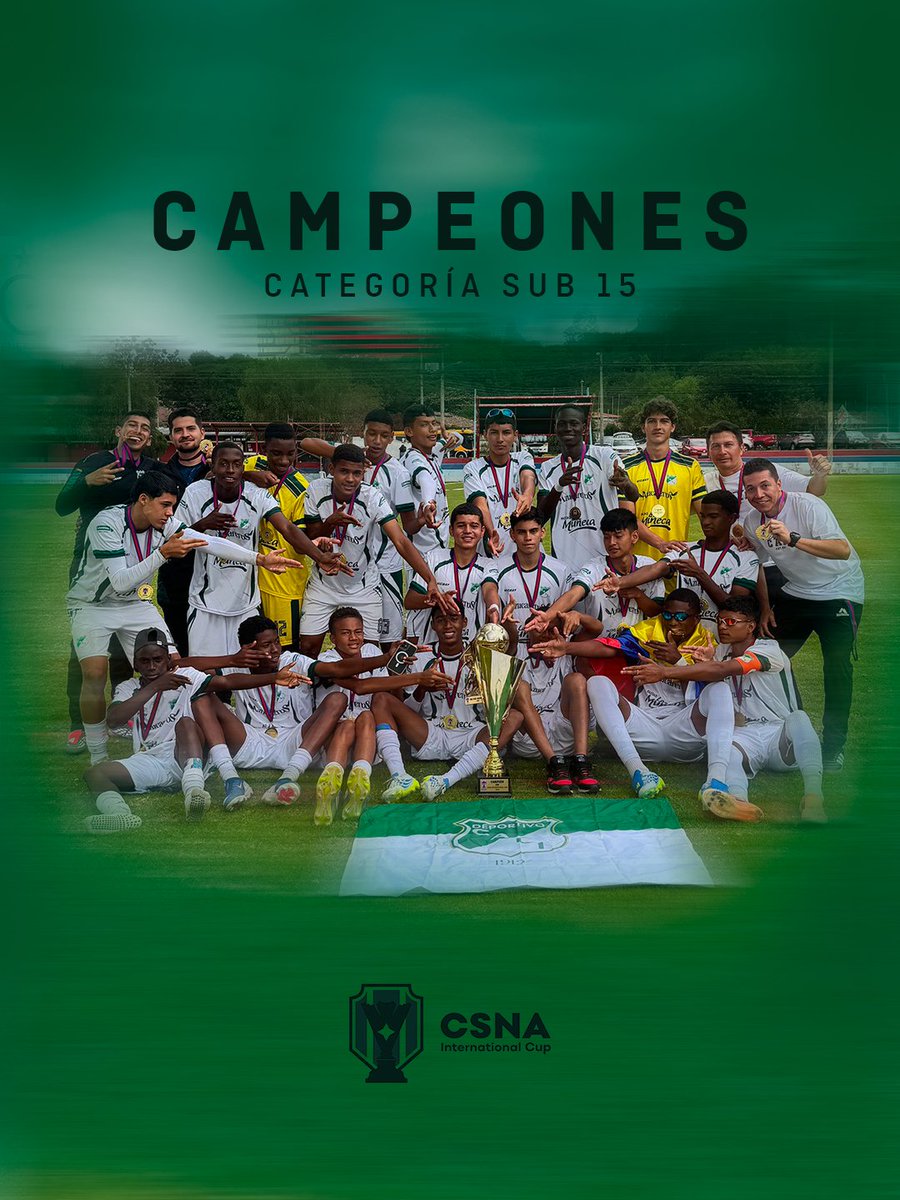 DepCaliCantera's tweet photo. ¡𝗖𝗔𝗠𝗣𝗘𝗢𝗡𝗘𝗦 𝗗𝗘 𝗟𝗔 𝗖𝗦𝗡𝗔 𝗜𝗡𝗧𝗘𝗥𝗡𝗔𝗧𝗜𝗢𝗡𝗔𝗟 𝗖𝗨𝗣! 🏆👏
Nuestra Cantera Sub-15 goleó 5-1 a Liga de Quito y conquistó el título en Ecuador ⚽💚
Goles: Juan Burbano (3) y Juan Carabalí (2)
DT: Julián Rincón
PF: Óscar Suárez
EA: David Calvache
MD: Juan Eraso https://t.co/7fFfbxiyRc