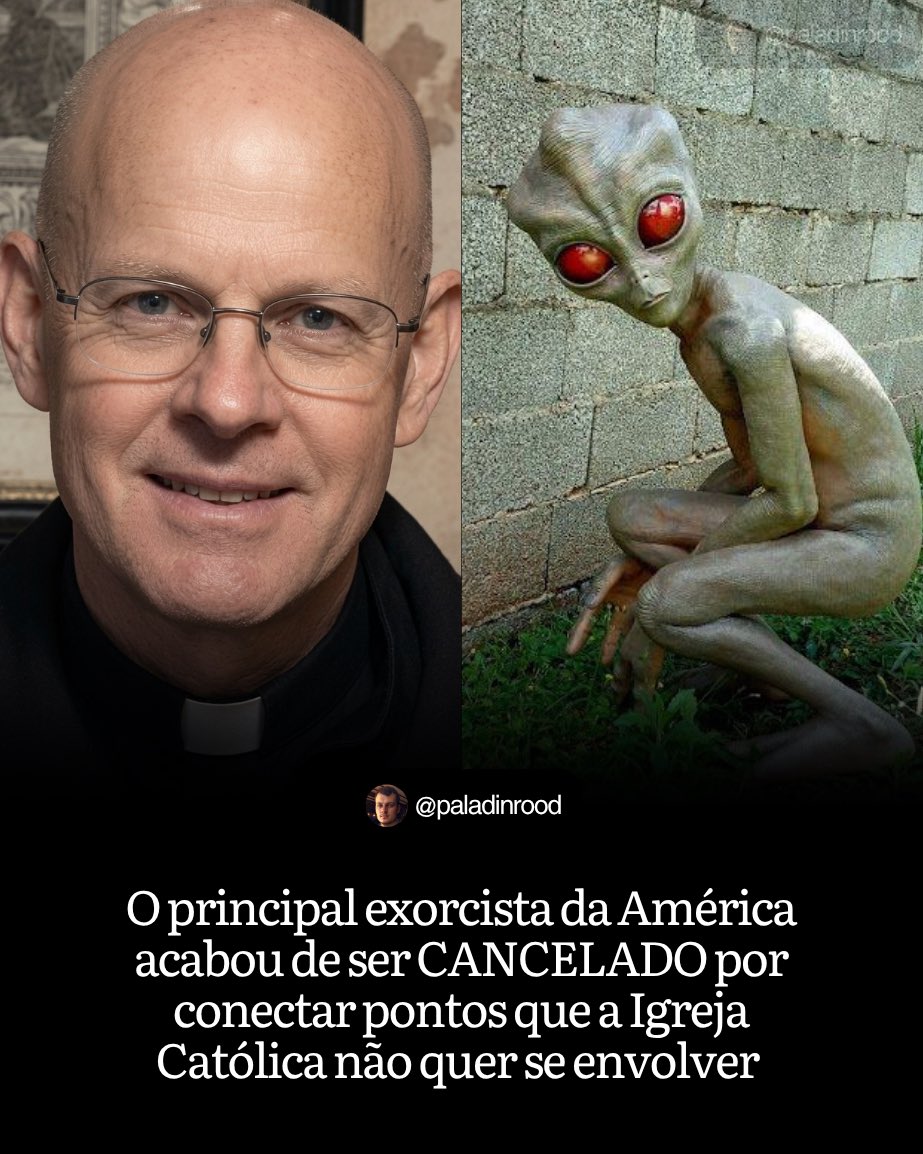 PaladinRood's tweet photo. Monsenhor Stephen Rossetti, um dos exorcistas católicos mais conhecidos e proeminentes dos EUA, foi removido do cargo após declarar que aliens são demônios.

O motivo oficial, segundo o cardeal McElroy:

“As declarações feitas por Monsenhor Rossetti ao associar os OVNIs a atividades demoníacas, somadas ao recente uso de redes sociais pelo Centro, vão contra a doutrina bem definida da Igreja sobre o diabo, os demônios e o exorcismo.”

O que desencadeou tudo foi um vídeo publicado por Rossetti em 29 de maio de 2026, no qual ele disse:

“É minha crença pessoal que provavelmente muitos, se não a maioria, desses avistamentos de UFOs são, na verdade, demônios.”

Ele explicou que demônios gostam de se esconder e podem manipular percepções.

Monsenhor Stephen Rossetti agora enfrenta um forte “cancelamento” às vésperas do filme de Spielberg.