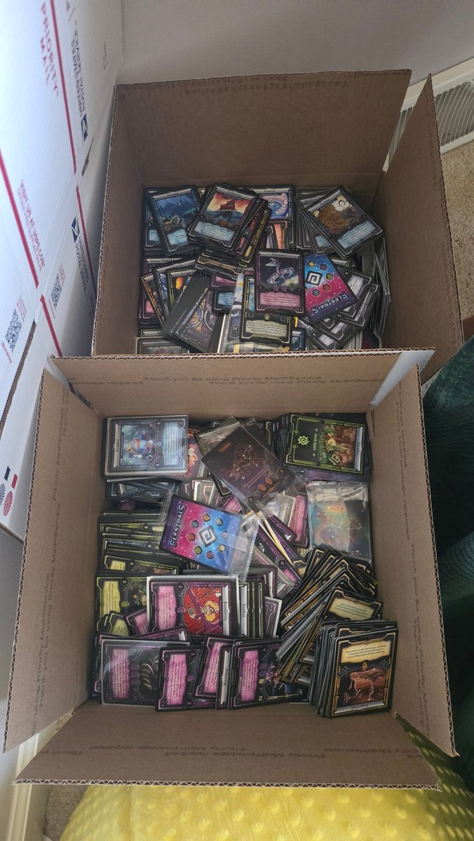OneSPlays's tweet photo. If anyone is new to @Elestrals and is interested in bulk, we have a bunch to give away. All we ask is to split the flat rate shipping cost (about $12 per box I think). Let us know! https://t.co/Lc8rKxNUX8