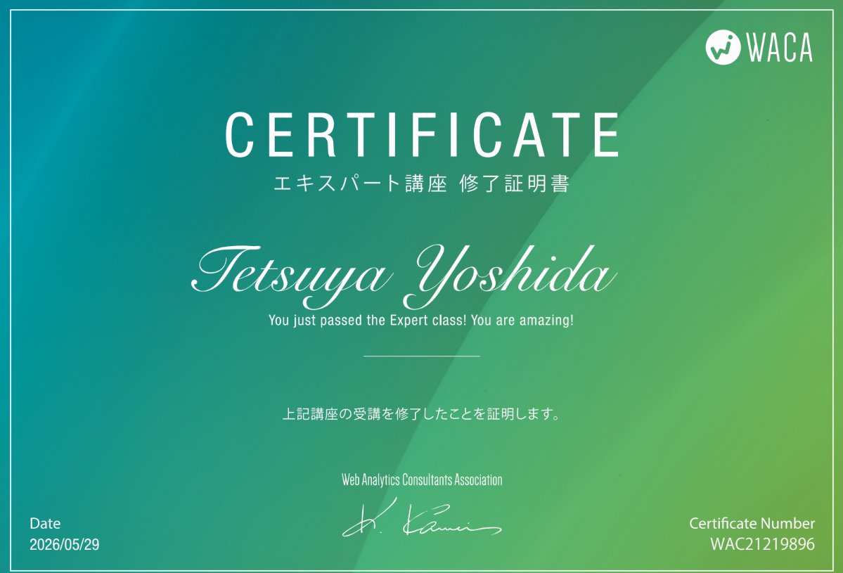 TetsuyaYoshida吉田哲也 🇯🇵 制作から解析ホームページの専門家