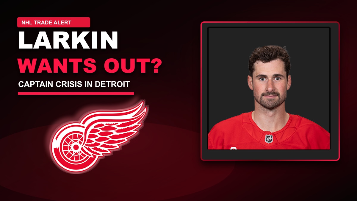 VOCsystems's tweet photo. Dylan Larkin reportedly wants out of Detroit. The real story: captain leverage, center scarcity, no-trade control, and whether the Red Wings rebuild has lost trust. https://t.co/S3Zn6OWyJ6 #NHL #RedWings https://t.co/i9fU3aOigC