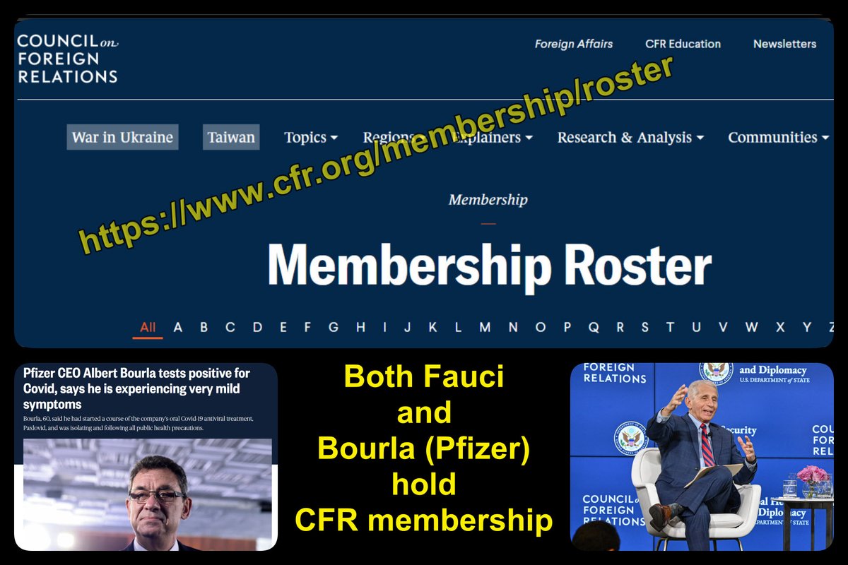 BBCFRCH's tweet photo. Fauci was a long term CFR member and enjoys complete MSM and judicial protection.

Jeffrey Epstein was a 14 year CFR member and enjoyed complete MSM protection.

Don't you think you should investigate that all-powerful 5,400 strong CFR (NY) membership roster that is resident at 58 E 68th St, New York!

After all, their power installed all Liberal Canadian governments from 1921 up to the present.

Rockefeller hired Strong to run the Global Warming PSYOP.

And Rockefeller (i/c of CFR from the 50's onward) put a Desmarais (Power Corp) family member on CFR's Global Board of Advisors, too!