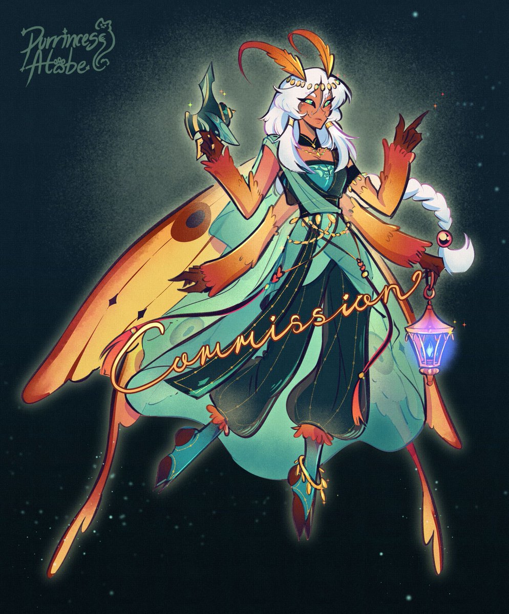 Atobe_draws's tweet photo. ࿔‧ ֶָ֢˚˖𐦍˖˚ֶָ֢ ‧࿔ 
Moth girl comm for @Boozewf 
₊˚⊹  𐦍༘⋆₊ ⊹ 

#vgencomm ┃ #atobeart ┃ #monstergirl https://t.co/US4gIt05ll
