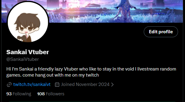 Sankai Vtuber tweet media