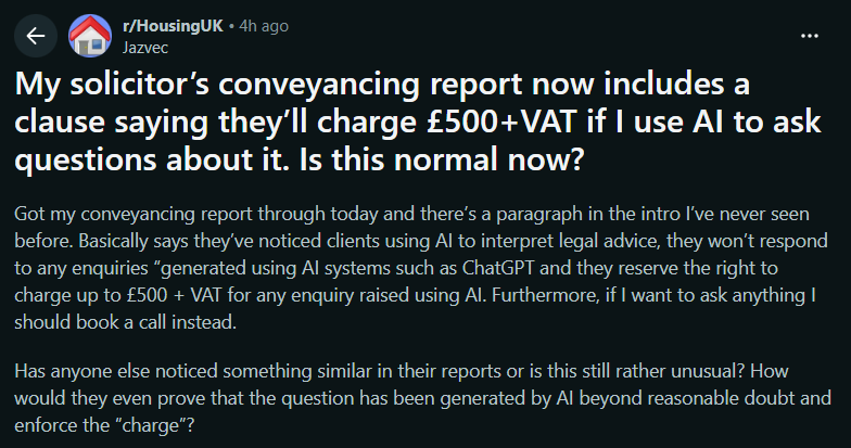 beyondcontent's tweet photo. Reserving the right to charge an additional fee if you ask a question using AI? Ooooooh. 👀 https://t.co/TOOlosyPfd