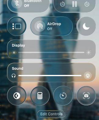 dev_bonnie's tweet photo. why is Liquid Glass so inconsistent across macOS and iOS and even on different elements on the same OS? seriously, why is my dock more frosted and my control center more clear? it would look so much nicer if it was at least consistent with the macOS control center everywhere https://t.co/y7i9T8tym1