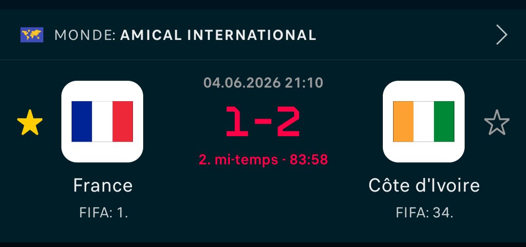 BetClem_'s tweet photo. Bon 2-1 mais dans le mauvais sens 😅
La fameuse cote @1.20 de la France une belle blague ! https://t.co/0lj1WgeTnB
