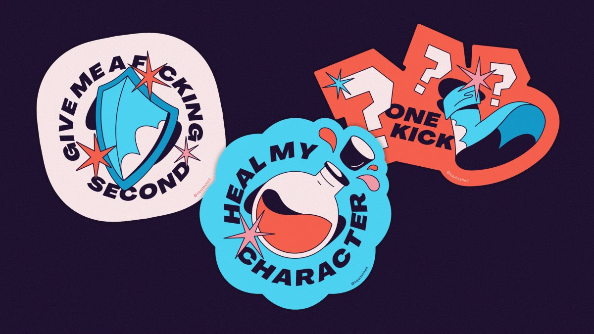 squimshed's tweet photo. i made world of warcraft stickers to bring to blizzcon !! ! https://t.co/7nc7jIQDwx