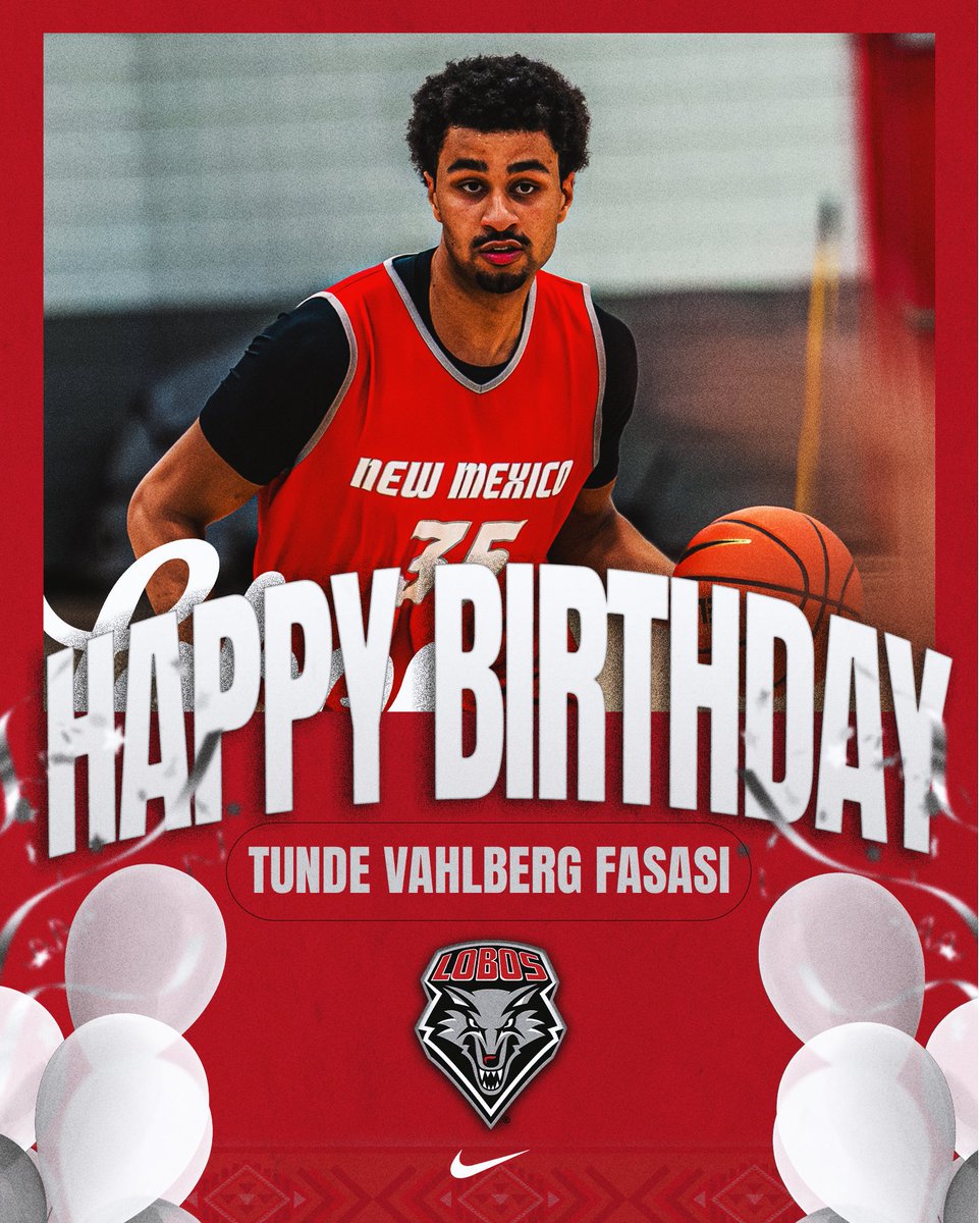 UNMLoboMBB's tweet photo. 🎉🎂 HAPPY BIRTHDAY BENI &amp; TUNDE! 🎂🎉

Wishing two of our newcomers a great day!! #GoLobos https://t.co/QP1ziAChT3