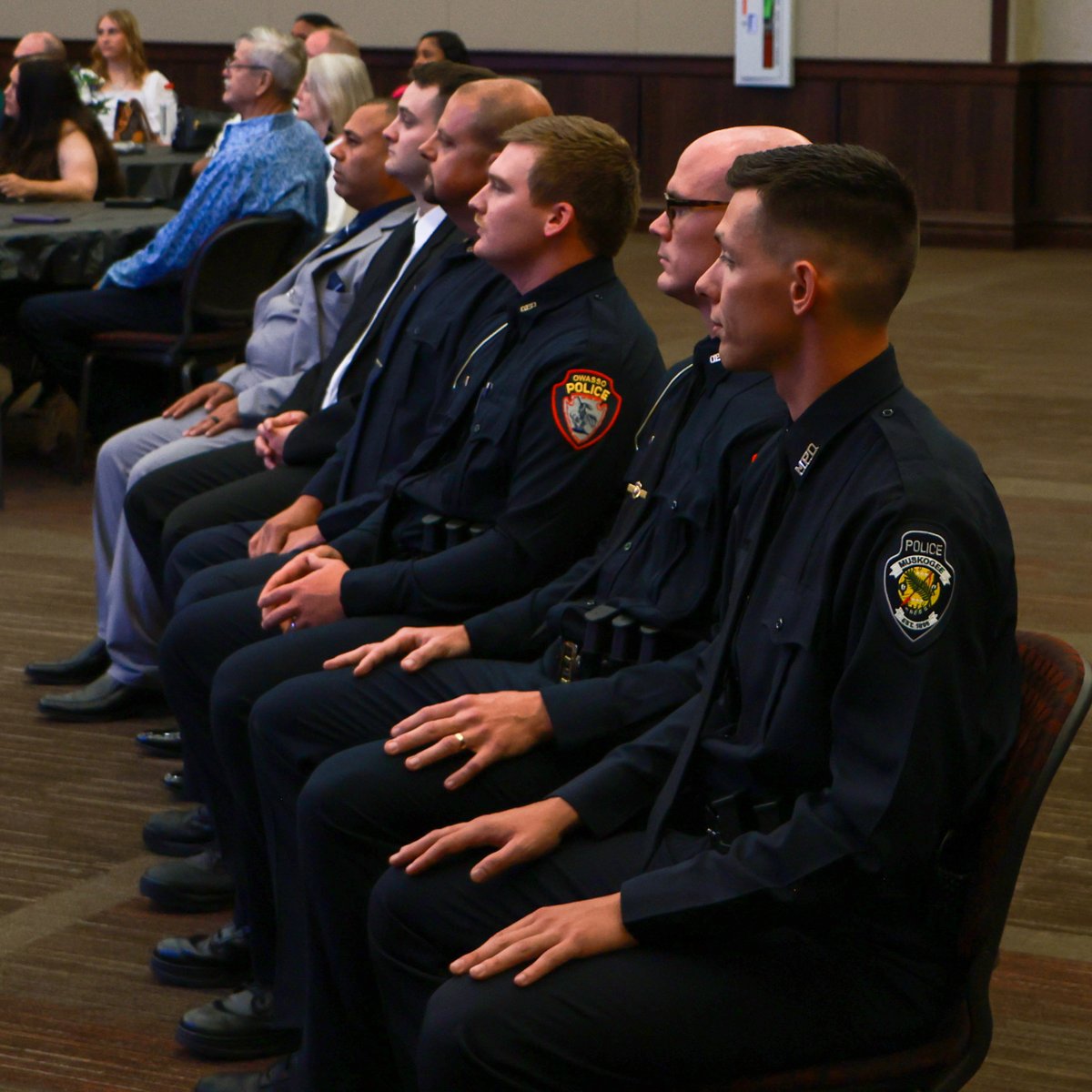 tulsatech's tweet photo. 🎉🎓Congratulations to the newest class of Basic Peace Officer Certification graduates! 

Students finished their training and recently hosted a graduation ceremony with friends and family. 

#myTulsaTech https://t.co/1LSQQPOJ2Z