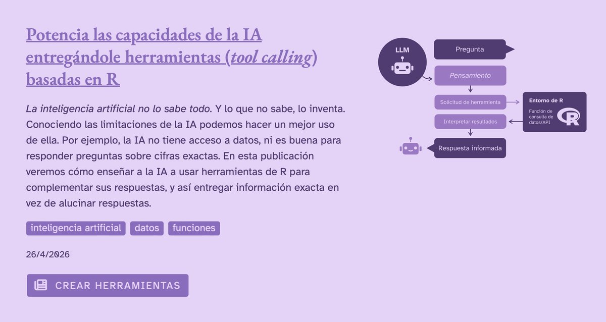 bastimapache's tweet photo. He estado explorando la integración de IA con el lenguaje de análisis de datos R 📊⚙️ 
Producto de eso he subido varios tutoriales para incluir IA en procesamiento de datos, hacer que la IA acceda a datos con R, crear chatbots especializados, y más! 🤖 
👉🏼 https://t.co/62tDG12LCs https://t.co/4lf2gN1v9V