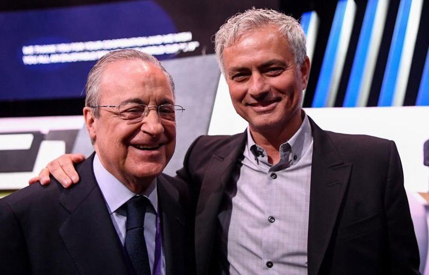 FabrizioRomano's tweet photo. 🚨🔜 Florentino Pérez: “José Mourinho will be here next season”. https://t.co/HF0Yq8iIjF