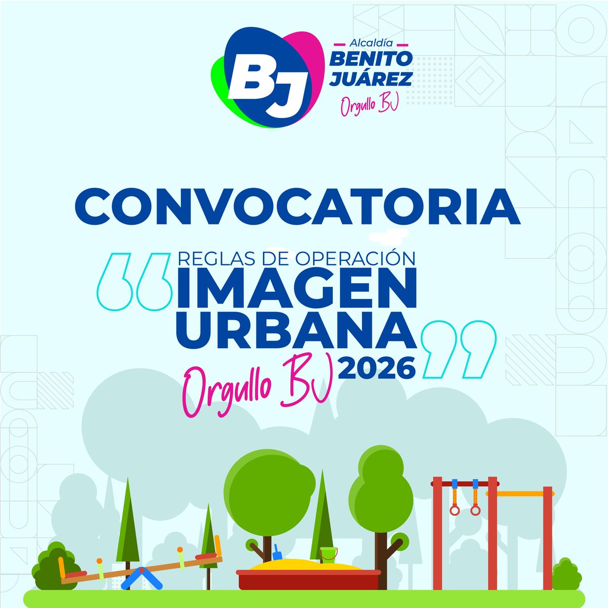 BJAlcaldia's tweet photo. ¿Estás interesado en contribuir en el mejoramiento de nuestro entorno?
Participa en el Programa Social “Imagen Urbana, Orgullo BJ” donde podrás apoyar en trabajos en beneficio y mejoramiento de nuestro entorno.
Consulta las bases en el siguiente link:
➡️ https://t.co/YxXrVZQmj4 https://t.co/ft2bRXZ5cs