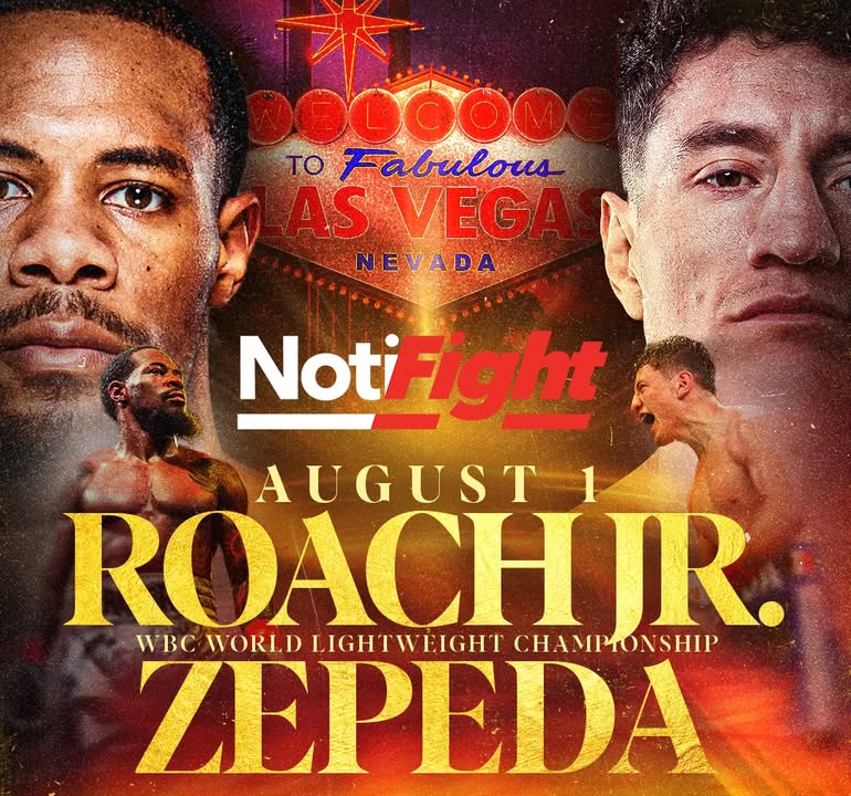 NotiFight's tweet photo. Oficial: Camarón Zepeda y Lamont Roach Jr. disputarán vacante WBC el 1 de agosto en Las Vegas https://t.co/qGmLABG0q4 https://t.co/ntn7iIkhXN https://t.co/05BAQLyfr3