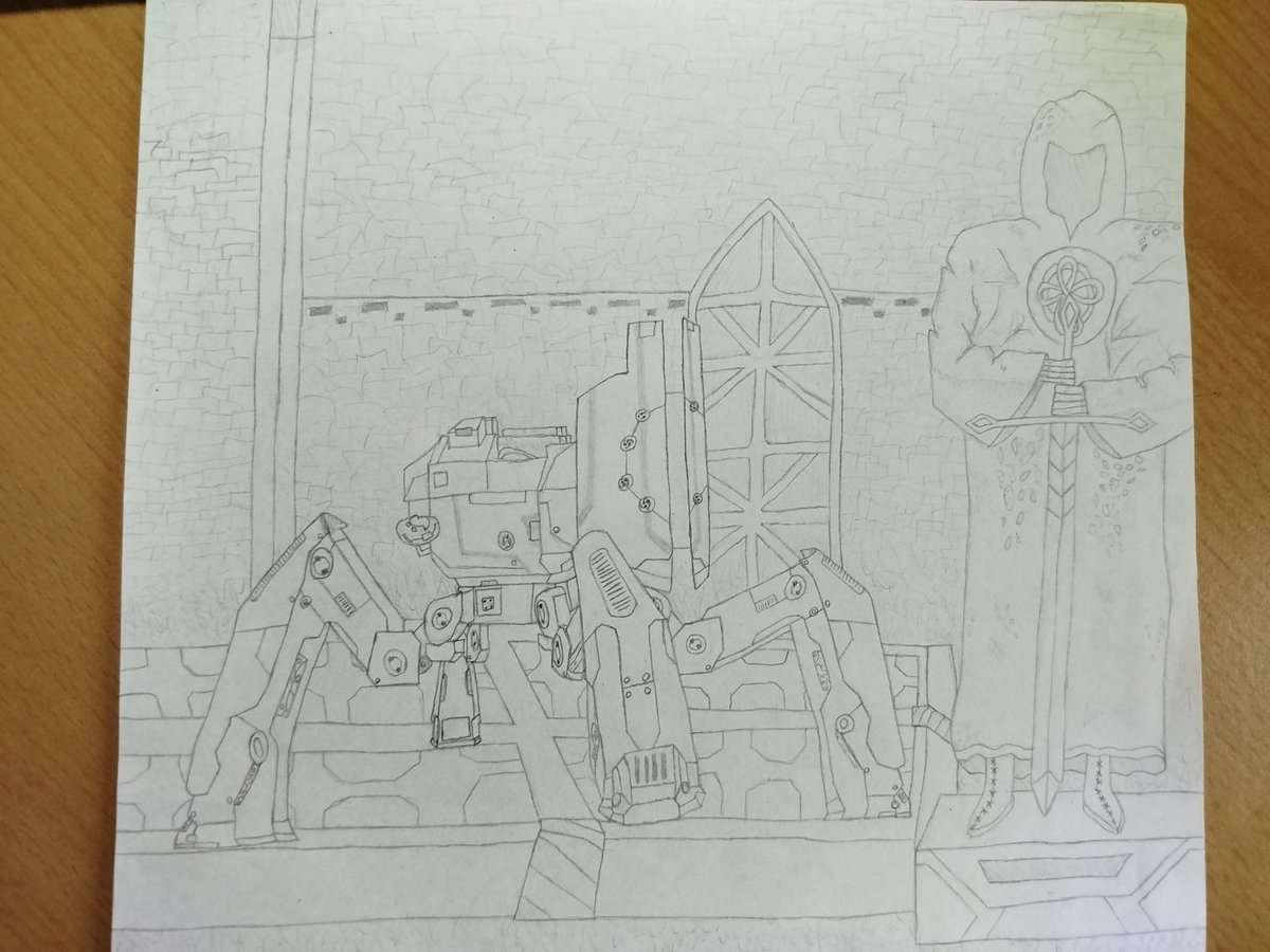 Coleptis's tweet photo. Raijin line art from war robots https://t.co/RvPciE3j26