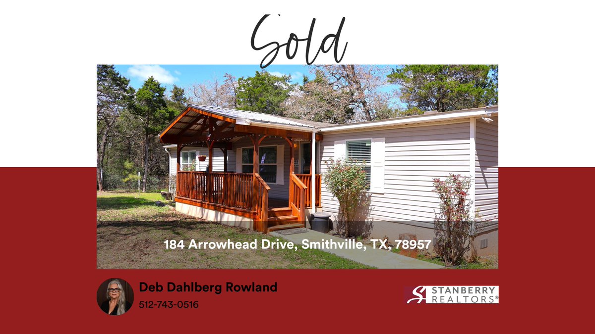 DDRRealtor's tweet photo. 🛌 3 🛀 2 🚘 6
📍 184 Arrowhead Drive, Smithville, TX, 78957

My latest sale on RateMyAgent.
TAR 553954
https://t.co/ZKPZCWyEJu

...
#debsellstexas #askfordeb #debdahlbergrowlandrealtor #ratemyagent #realestate #Stanberry_REALTORS https://t.co/YqYzuinPsZ